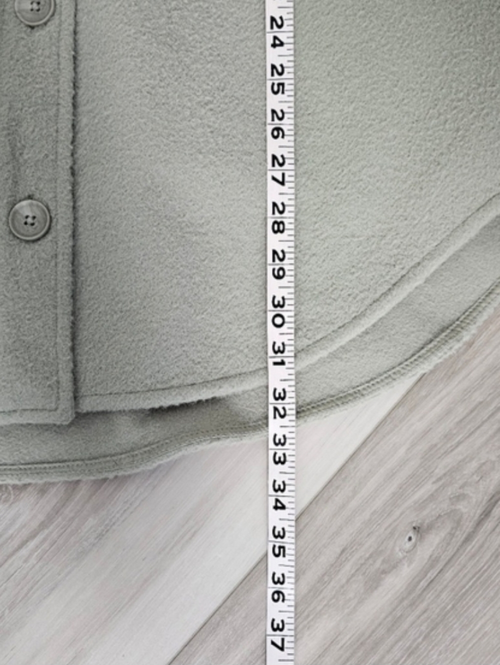 Hilary Radley Light Gray Button-Front Shacket Sz XL - Picture 6 of 10
